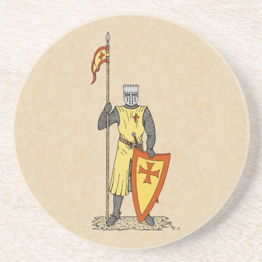 中世の騎士13世紀初頭 コースター (正面)