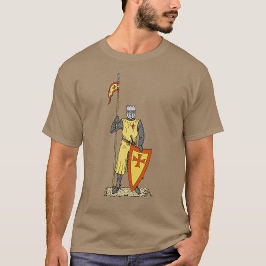 中世の騎士13世紀初頭 Tシャツ (正面)