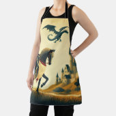 中世の騎士/ドラゴン/城ファンティ エプロン (インサイチュ)