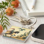 中世の騎士/ドラゴン/城ファンティ キーホルダー (正面右)