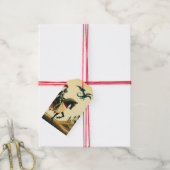 中世の騎士/ドラゴン/城ファンティ ギフトタグ (より糸付き)