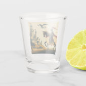 中世の騎士/ドラゴン/城ファンティ ショットグラス (裏面)