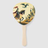 中世の騎士/ドラゴン/城ファンティ ハンドファン (正面)