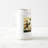 中世の騎士/ドラゴン/城ファンティ ビールジョッキ (正面左)