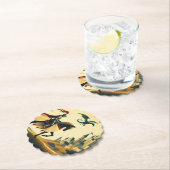 中世の騎士/ドラゴン/城ファンティ ペーパーコースター (インサイチュ)