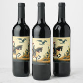 中世の騎士/ドラゴン/城ファンティ ワインラベル (ボトル)