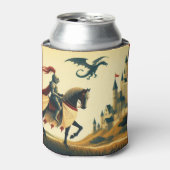 中世の騎士/ドラゴン/城ファンティ 缶クーラー (缶正面)