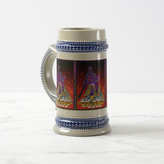 中世の騎士 ビールジョッキ (正面左)