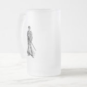 中世の騎士 フロストグラスビールジョッキ (正面左)