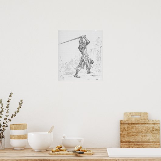 中世の騎士 ポスター (キッチン)