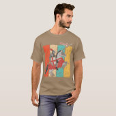 中世の騎士 レトロな乗馬 友達 Tシャツ (正面フル)