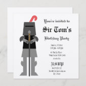 中世の騎士 招待状 (正面/裏面)