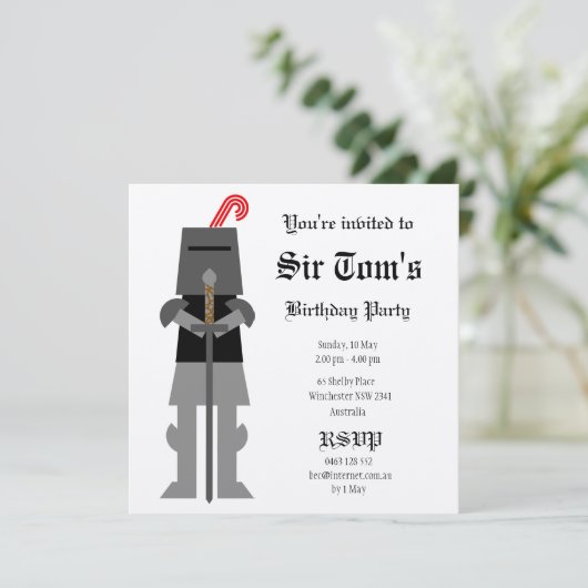 中世の騎士 招待状 (スタンド正面)
