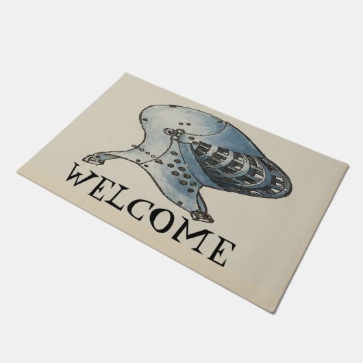 中世の騎士、文字形式の追加 ドアマット (アングル)