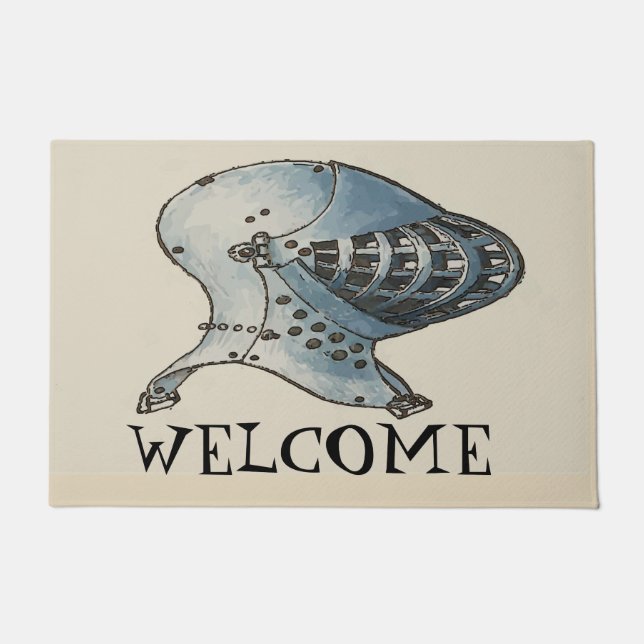 中世の騎士、文字形式の追加 ドアマット (正面)