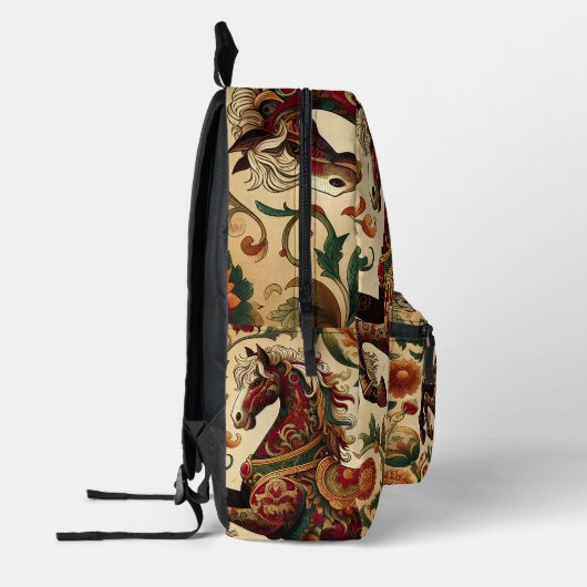 中世の魔法のシチュー開花 プリントバックパック (左)