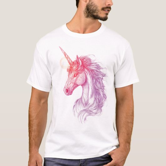 中世の魔術師ユニコーン（1） Tシャツ (正面)