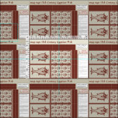 中世の魚のデザインのマグラグ ファブリック (タイル)