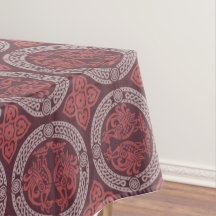 中世の鳥のテーブルクロス