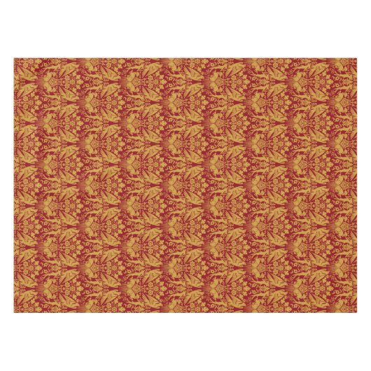 中世の鷹と猟犬のパターン テーブルクロス (正面(横))