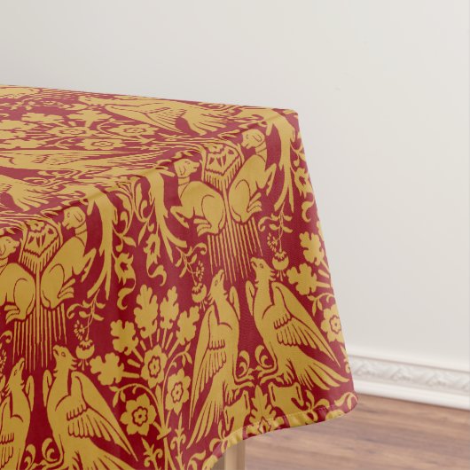 中世の鷹と猟犬のパターン テーブルクロス (インサイチュ)
