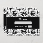 中世の鹿と木、座席表葉書 ポストカード (正面/裏面)