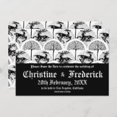 中世の鹿と木、日付を保存 セーブザデート (正面/裏面)