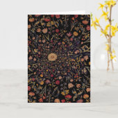 中世の黒の花 カード (黄色い花)