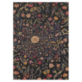 中世の黒の花 テーブルクロス (正面)