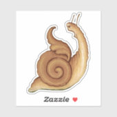 中世の「悲鳴カタツムリ」ビニールシール シール (シート)