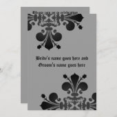 中世の（紋章の）フラ・ダ・リ結婚ズ 招待状 (正面/裏面)