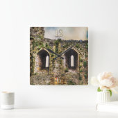 中世のChepstow Castle Monmoutshire，ウェールズ，英国 スクエア壁時計 (ホーム)