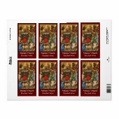 中世ぶどう畑ハーベストアンティークグレープヴィン ラベル (フルシート)