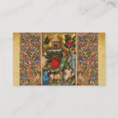 中世ぶどう畑ハーベストアンティークグレープヴィン 名刺 (裏面)