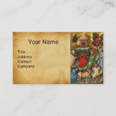 中世ぶどう畑ハーベストアンティークグレープヴィン 名刺 (正面)