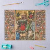 中世ぶどう畑ハーベストアンティークグレープヴィン 薄葉紙 (クラフト)