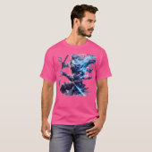 中世アニメの剣闘士が面白い Tシャツ (正面フル)