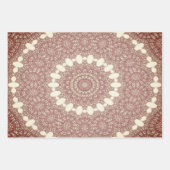 中世アラベスクスタイル対称パターンラップ ラッピングペーパーシート (正面)