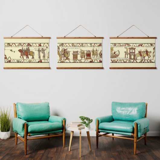 中世アングロサクソンのバイユー 吊り下げ型タペストリー (リビング)