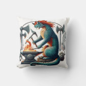 中世アンビルで武器を鍛造 クッション (正面)