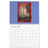 中世アート – 女性とユニコーン(ACI) カレンダー (2月 2026)