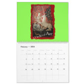 中世アート – 女性とユニコーン(ACI) カレンダー (2月 2026)