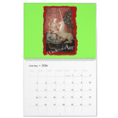 中世アート – 女性とユニコーン(ACI) カレンダー (1月 2026)