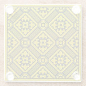 中世イエローブラックリリーロマネスク様式 ガラスコースター (裏面)