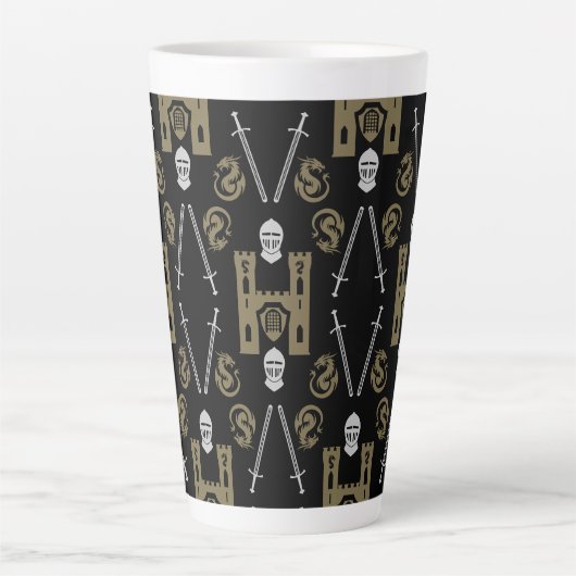中世イギリスの騎士ドラゴン カフェラテマグ (正面)