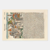 中世イタリアミラノボローニャアクイレイアヴィンテージ ラッピングペーパーシート (正面3)