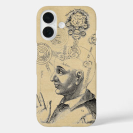 中世イラストレーション人間考え iPhone 16ケース