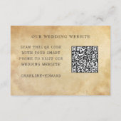中世ウェウェディング ウェブサイト | RSVP QRコード エンクロージャーカード (裏面)