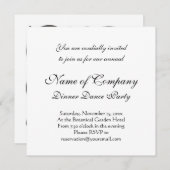 中世エレガントの緑の文字(モノグラム付き) 招待状 (正面/裏面)