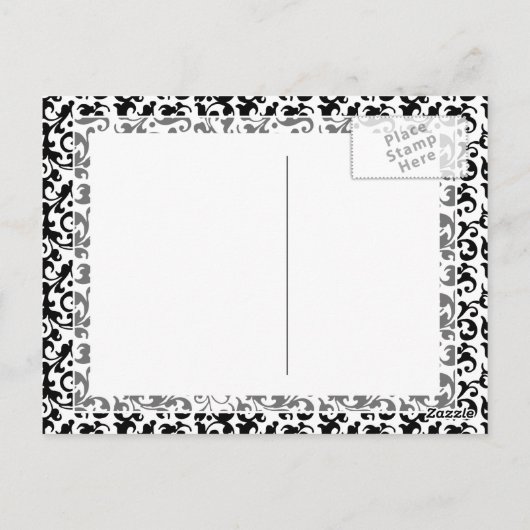 中世エレガント文字Aアンティークモノグラム ポストカード (裏面)